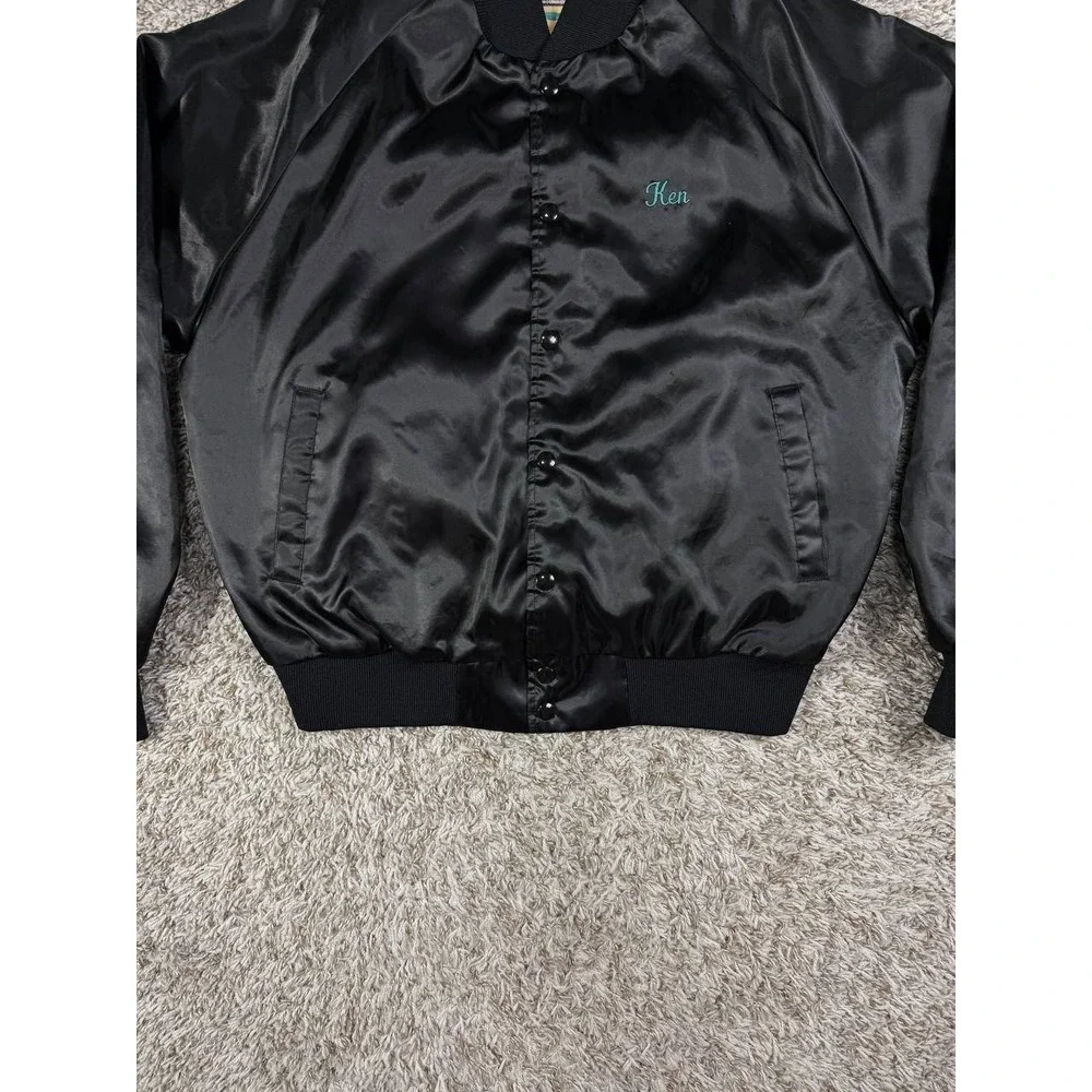 Vintage Auburn Sportwear Let's Make A Deal Satin Bomber Jacket Men's Large